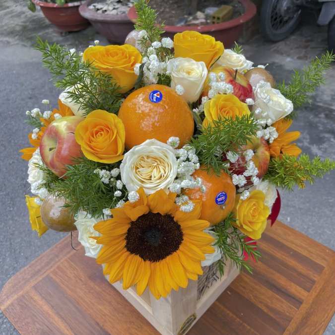 Giỏ hoa trái cây lớn